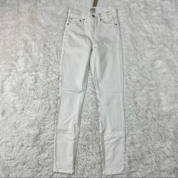 New J Crew Tall 9" High Rise Toothpick Jean white - Picture 3 of 11